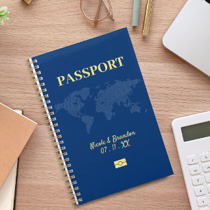 Blue & Yellow Passport Destination Wedding Planner