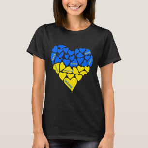 Blue Yellow Peace Dove Heart Ukraine Hope Love Ukr T-Shirt