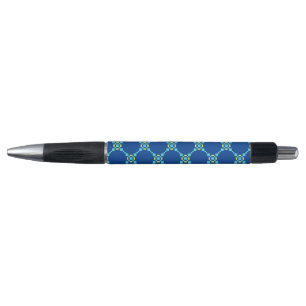 Blue & Yellow Pixelated Pattern Notebook