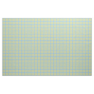 Blue Yellow Plaid Pattern Fabric