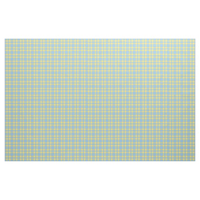 Blue Yellow Plaid Pattern Fabric (Fat Quarter)