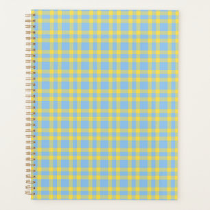 Blue Yellow Plaid Pattern Planner