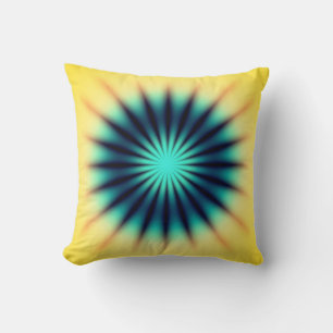 Blue Yellow Radiant Cushion