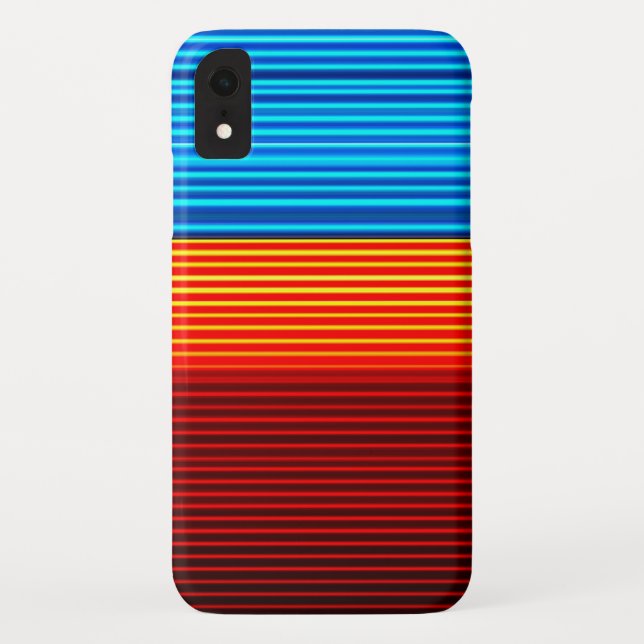 Blue Yellow Red Stripes Case-Mate iPhone Case (Back)