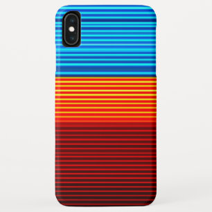 Blue Yellow Red Stripes iPhone XS Max Case