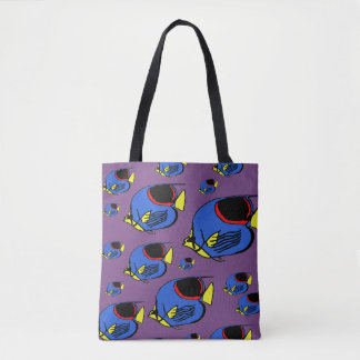 Blue, Yellow & Red Sunfish Tote Bag