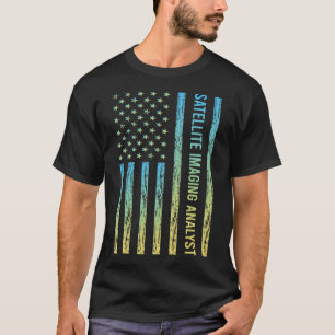 Blue Yellow Satellite Imaging Analyst T-Shirt