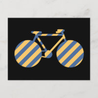blue & yellow striped bicycle