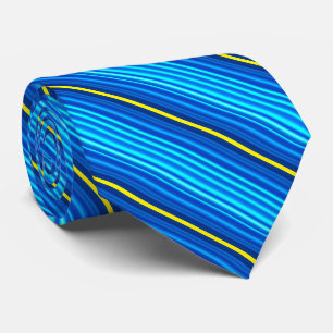 Blue Yellow Stripes Tie