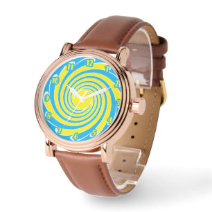 Blue & Yellow Swirl Watch