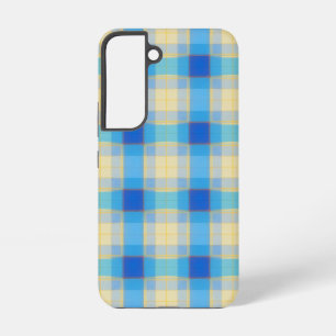 Blue & Yellow Tartan Check Fresh Plaid Samsung Galaxy Case