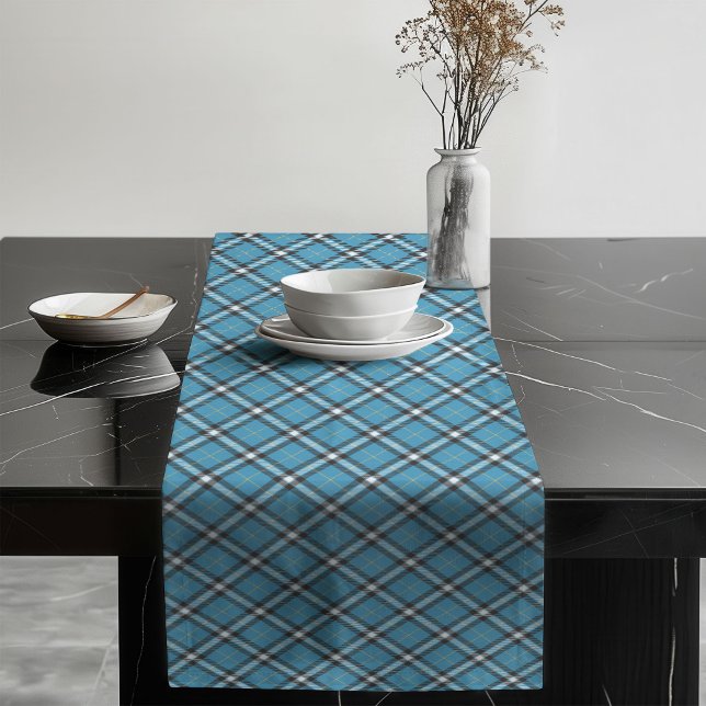 Blue Yellow Tartan Runner – Gift for Family Dining (Blue Yellow Tartan Runner – Gift for Family Dining)