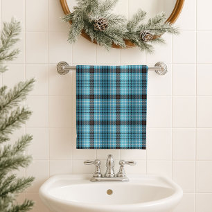 Blue Yellow Tartan Towel – Cosy Gift for Men