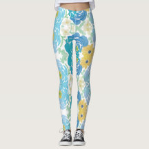 Blue & Yellow Watercolor Floral