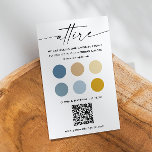 Blue Yellow wedding attire dress code palette   QR Enclosure Card<br><div class="desc">Pastel Blue Yellow Ivory attire dress code palette   QR code for delicate beach summer sunny wedding. Please contact me if you need additional items.</div>