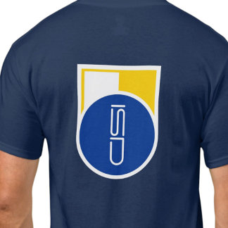 Blue-Yellow White ISD Graphic Logo T-Shirt