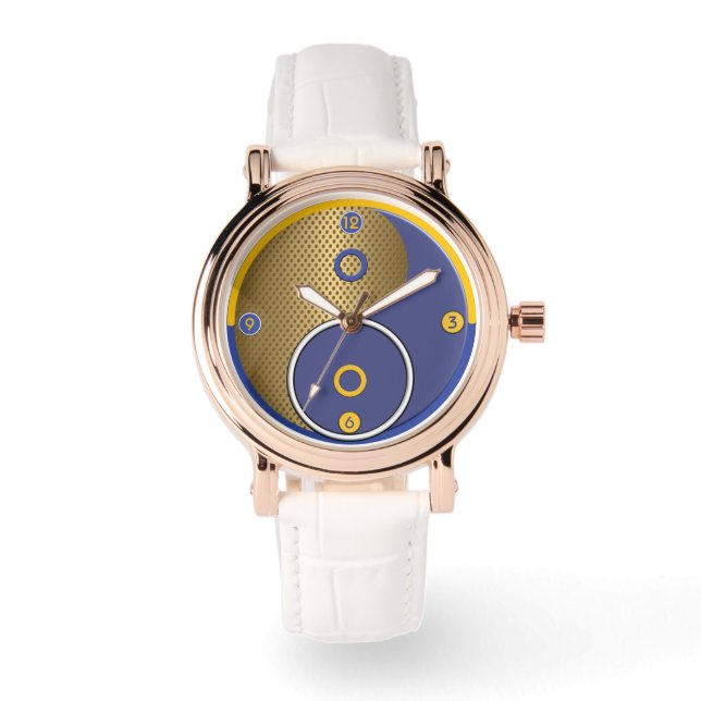 Blue Yellow Yin Yang Watch (Front)