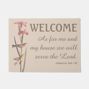 Blue Yellowback Warbler Birds and Verse Doormat