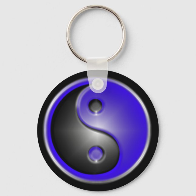 blue yin&yang key ring (Front)