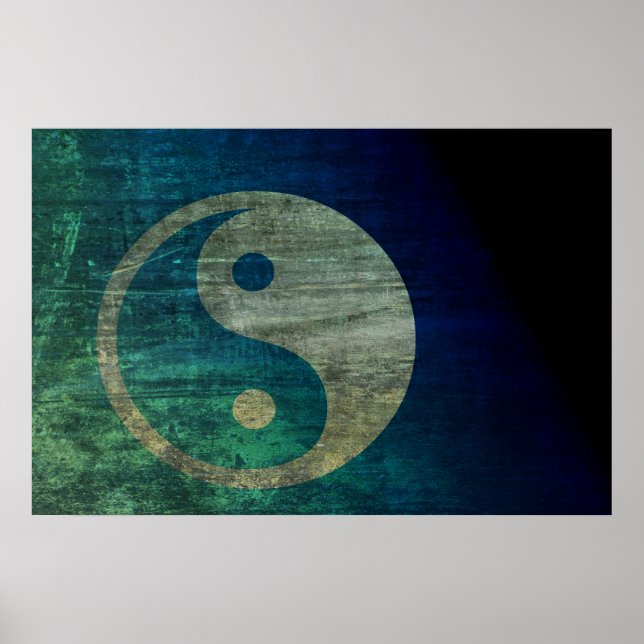Blue Yin Yang Poster (Front)