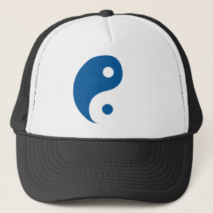 Blue Yin Yang Taoist Symbol Trucker Hat
