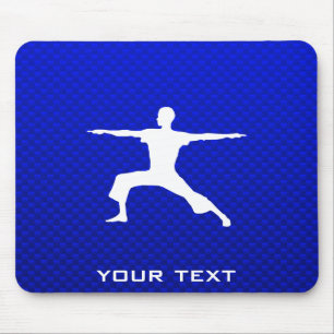Blue Yoga Mouse Pad