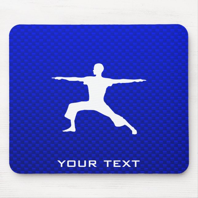 Blue Yoga Mouse Pad (Front)