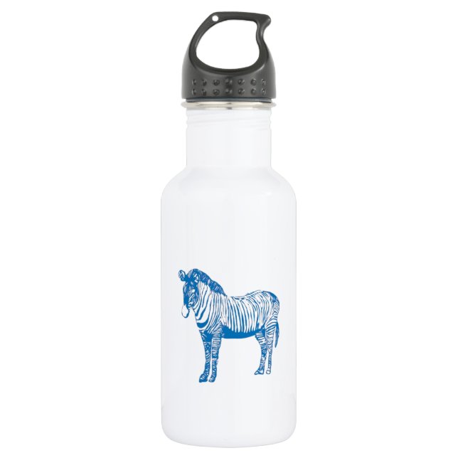 Blue zebra 532 ml water bottle (Front)