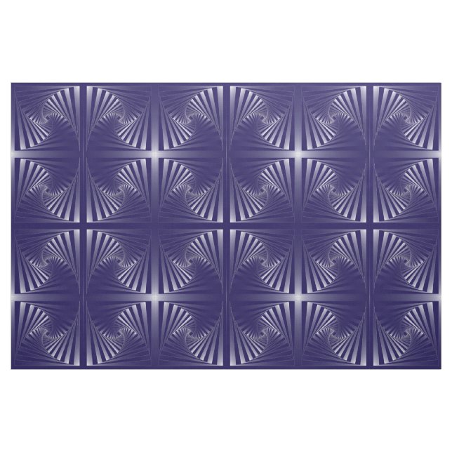 blue zebra geometry fabric (Fat Quarter)