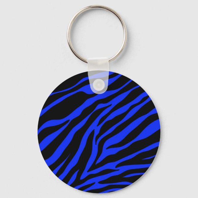 blue zebra key ring (Front)