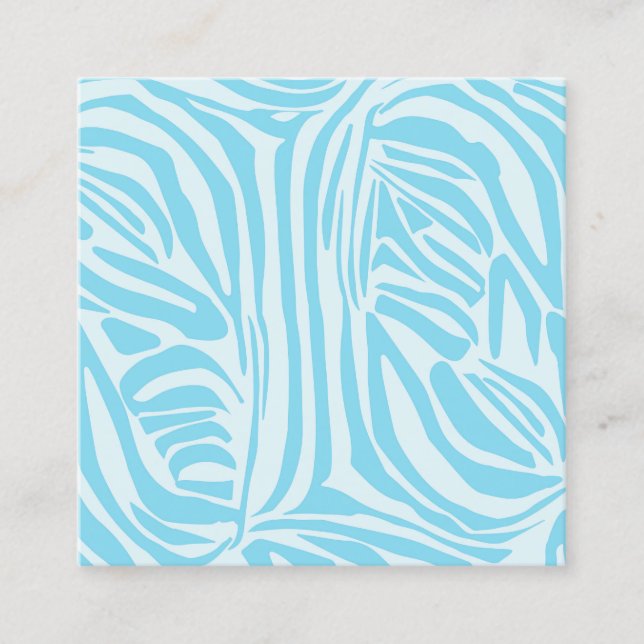 Blue Zebra Pattern Appointment Card (Front)