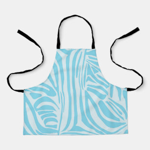Blue Zebra Pattern Apron