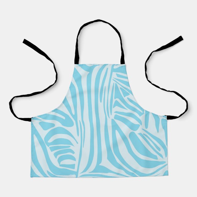 Blue Zebra Pattern Apron (Front)