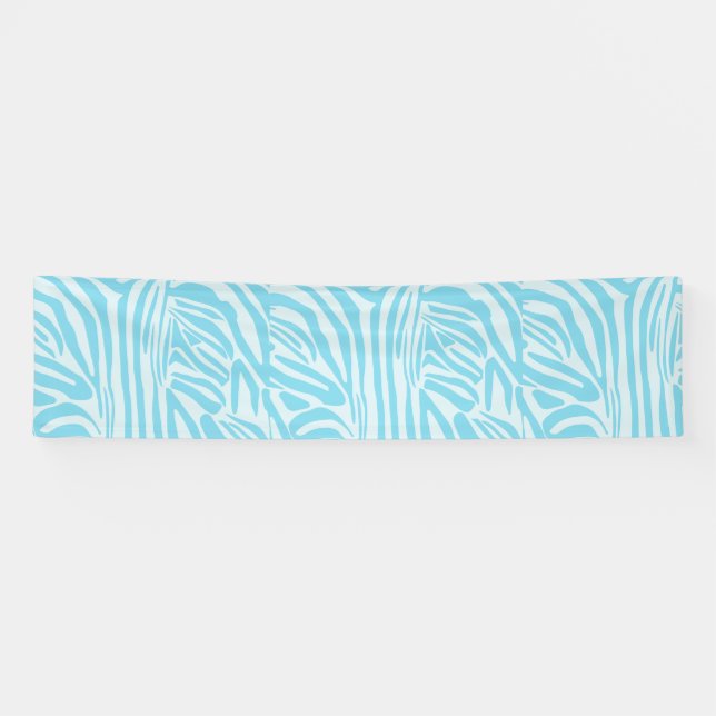 Blue Zebra Pattern Banner (Horizontal)