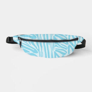 Blue Zebra Pattern Bum Bags