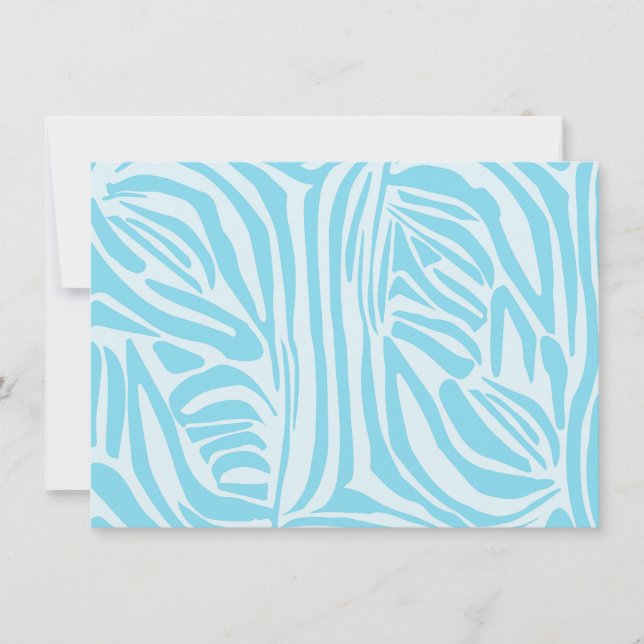 Blue Zebra Pattern Card (Front)