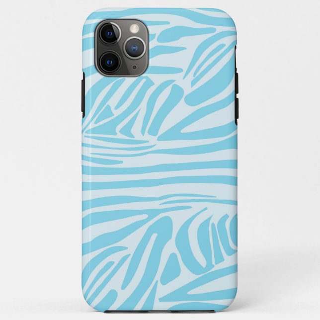 Blue Zebra Pattern Case-Mate iPhone Case (Back)