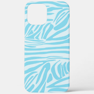 Blue Zebra Pattern iPhone 12 Pro Max Case