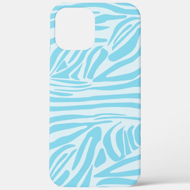 Blue Zebra Pattern Case-Mate iPhone Case (Back)