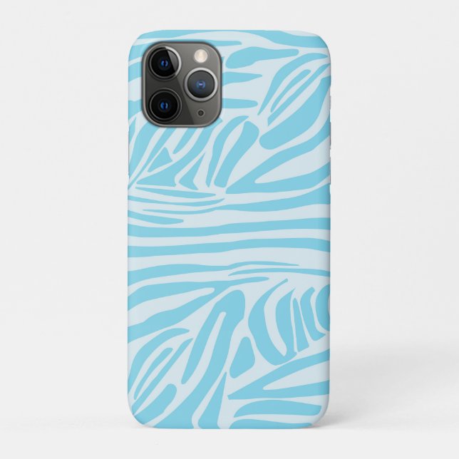 Blue Zebra Pattern Case-Mate iPhone Case (Back)