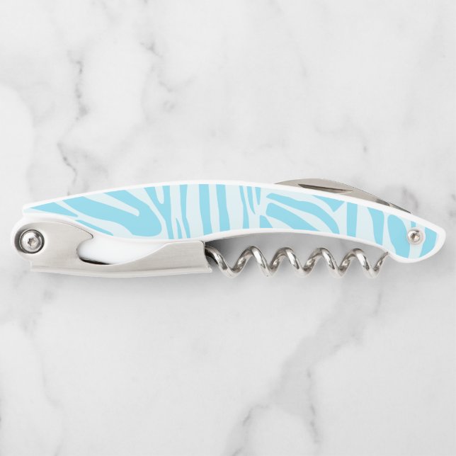 Blue Zebra Pattern Corkscrew (Front)