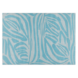 Blue Zebra Pattern Cutting Board