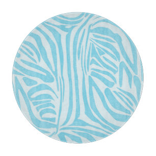 Blue Zebra Pattern Cutting Board
