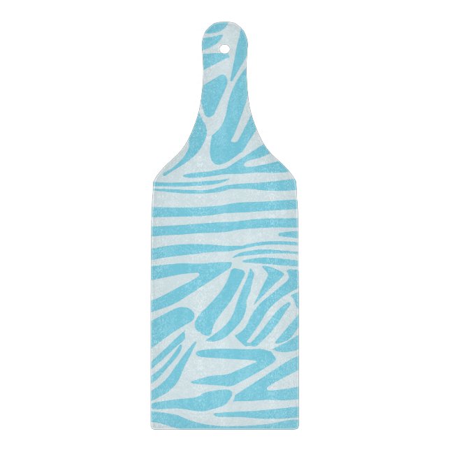 Blue Zebra Pattern Cutting Board (Front)