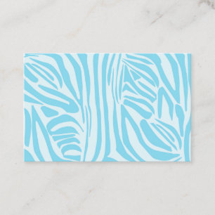 Blue Zebra Pattern Discount Card