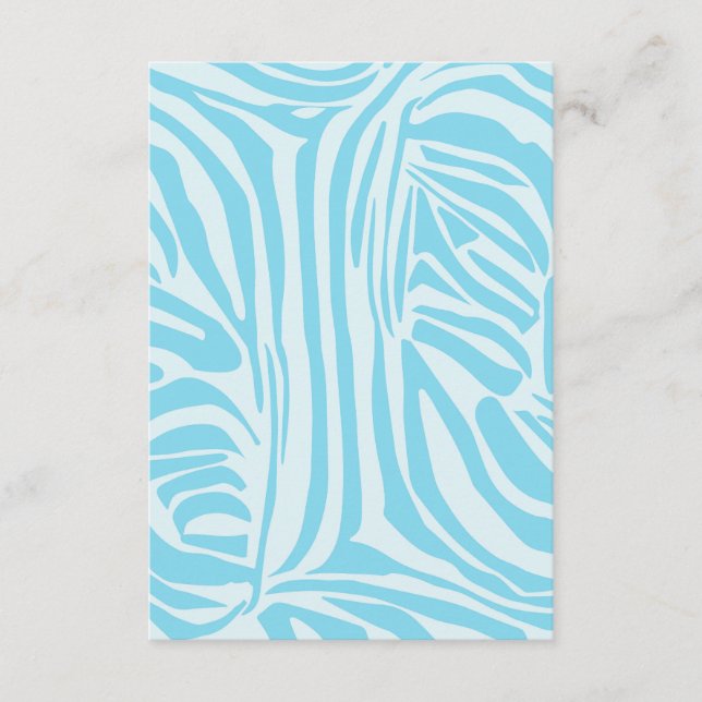 Blue Zebra Pattern Enclosure Card (Front)