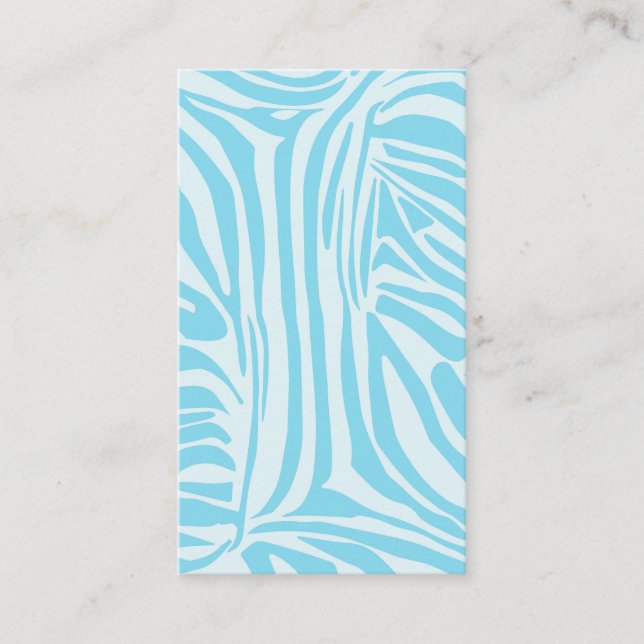 Blue Zebra Pattern Enclosure Card (Front)