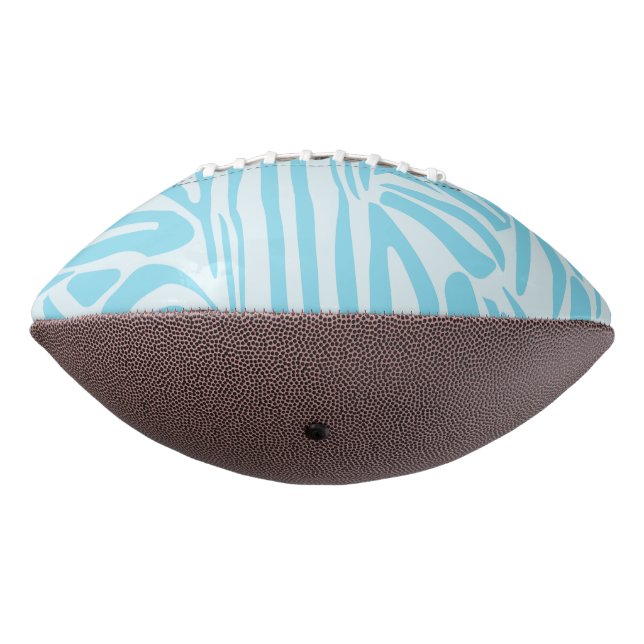 Blue Zebra Pattern Football (Rotated 270)