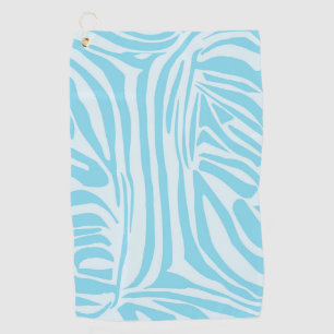 Blue Zebra Pattern Golf Towel