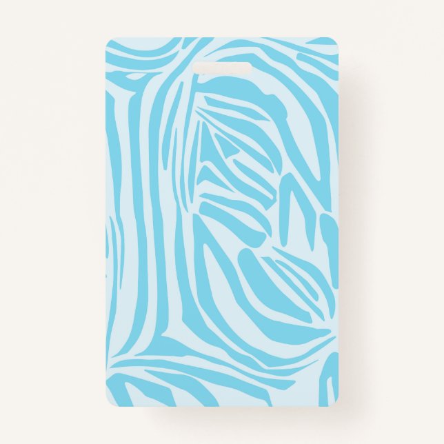 Blue Zebra Pattern ID Badge (Front)